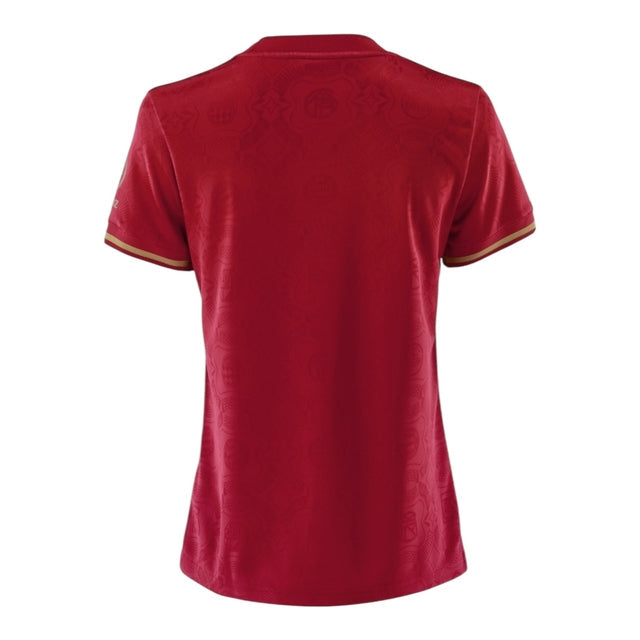 Camisa Bayern de Munique Edição especial Aniversário 125 anos 25/26 - Torcedor Adidas Feminina - Vinho com detalhes em dourado