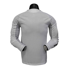 Camisa Real Madrid I 25/26 manga longa - Jogador Adidas Masculina - Branca com detalhes em amarelo