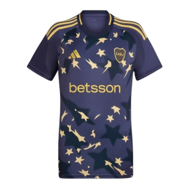 Camisa Boca Juniors III 25/26 - Torcedor Adidas Feminina - Azul com detalhes em amarelo
