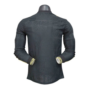 Camisa Seleção México I 25/26 manga longa - Jogador Adidas Masculina - Preta com detalhes em dourado