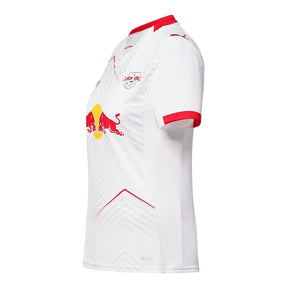 Camisa Red Bull Leipzig I 25/26 - Torcedor Puma Feminina - Branca com detalhes em vermelho