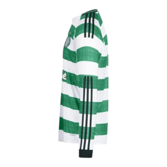 Camisa Celtic I 25/26 manga longa - Torcedor Adidas Masculina - Branca e verde