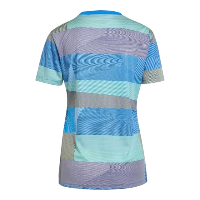 Camisa Real de Madrid Pré-jogo 25/26 - Torcedor Adidas Feminina - Azul