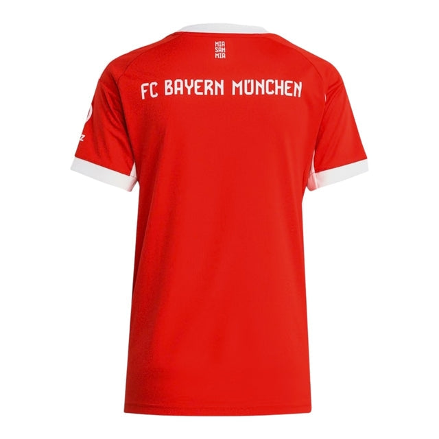 Camisa Bayern de Munique I 25/26 - Torcedor Adidas Feminina - Vermelha com detalhes em branco