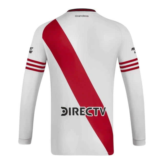 Camisa River Plate I 25/26 manga longa - Torcedor Adidas Masculina - Branca e vermelha