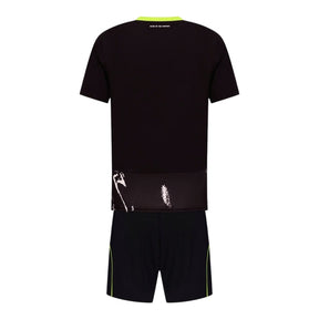 Kit Infantil Al-Ahly II 25/26 - Adidas - Preto com detalhes em amarelo