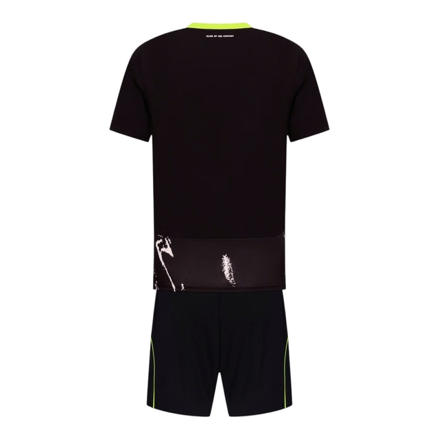Kit Infantil Al-Ahly II 25/26 - Adidas - Preto com detalhes em amarelo