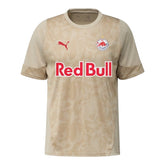 Camisa Red Bull Salzburg Treino 25/26 - Torcedor Puma Masculina - Branca com detalhes em marrom