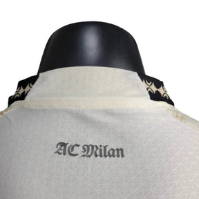 Camisa AC Milan Edição especial 24/25 manga longa - Jogador Puma Masculina - Bege com detalhes em preto