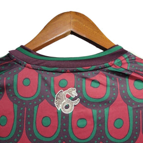 Camisa Seleção do México I 24/25 manga longa - Torcedor Adidas Masculina - Vinho com detalhes em verde e branco