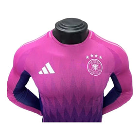 Camisa Seleção da Alemanha II 24/25 manga longa - Jogador Adidas Masculina - Rosa com detalhes em roxo