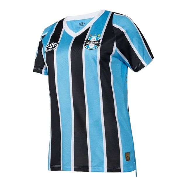Camisa Grêmio I 24/25 - Torcedor Umbro Feminina - Azul e preta