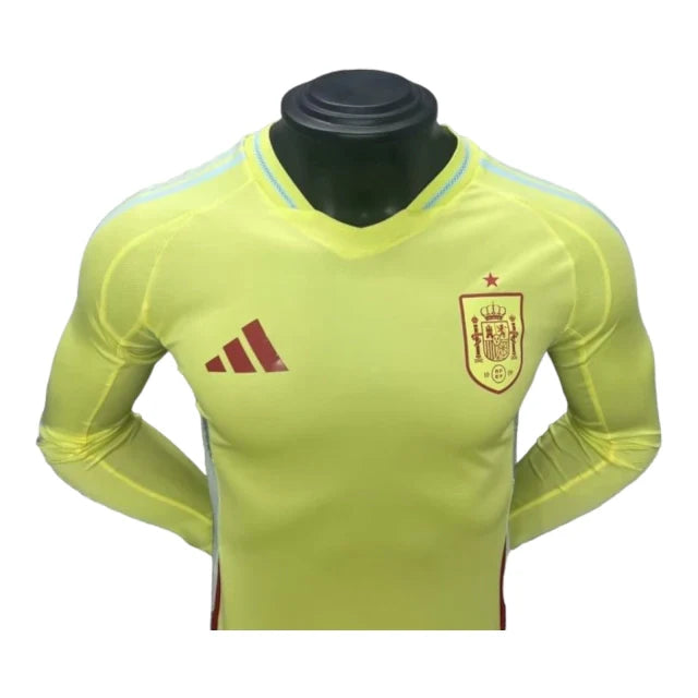 Camisa Seleção Espanha II 24/25 manga longa - Jogador Adidas Masculina - Amarela