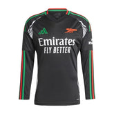 Camisa Arsenal II 24/25 manga longa - Torcedor Adidas Masculina - Preta com detalhes em verde e vermelho