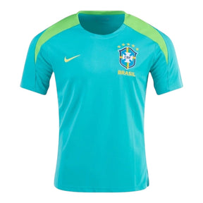 Camisa Seleção Brasileira Treino 24/25 - Torcedor Nike Masculina - Azul com detalhes em verde