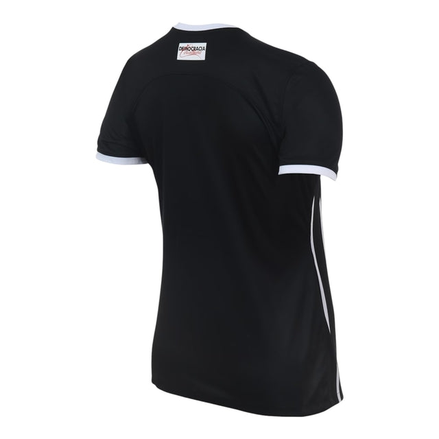 Camisa Corinthians II 23/24 - Torcedor Nike Feminina - Preta com listras brancas