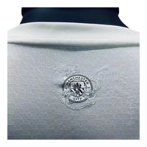Camisa Manchester City Edição especial 24/25 manga longa - Jogador Puma Masculina - Branca com detalhes em cinza