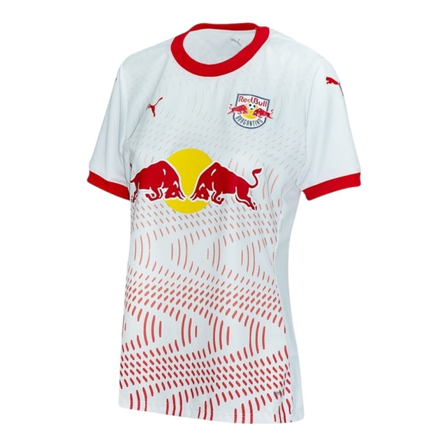 Camisa Red Bull Bragantino I 25/26 - Torcedor Puma Feminina - Branca com detalhes em vermelho