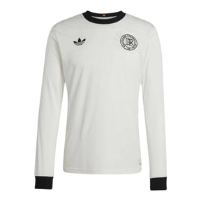 Camisa Seleção Alemanha Edição Aniversário 125 anos I 25/26 manga longa - Torcedor Adidas Masculina - Branca com detalhes em preto