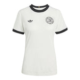 Camisa Seleção Alemanha Edição Aniversário 125 anos I 25/26 - Torcedor Adidas Feminina - Branca com detalhes em preto