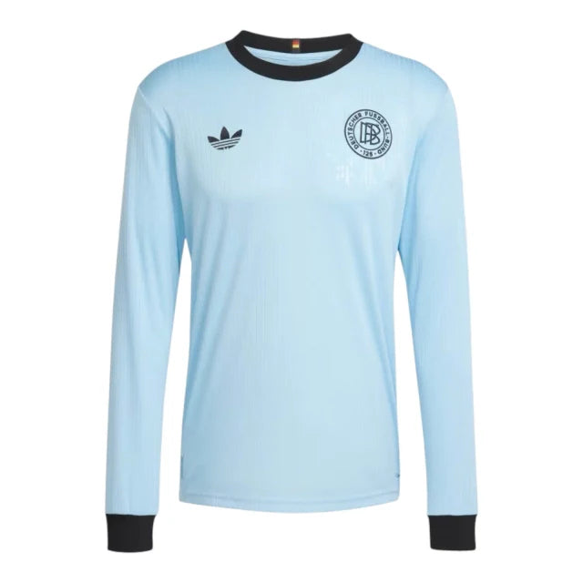 Camisa Seleção Alemanha Edição Aniversário 125 anos Goleiro I 25/26 manga longa - Torcedor Adidas Masculina - Azul