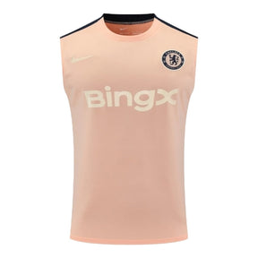Camisa Regata Chelsea Treino 25/26 - Torcedor Nike Masculina - Salmão com detalhes em azul