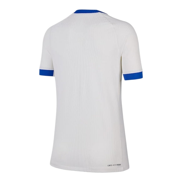 Camisa Seleção Inglaterra I 25/26 - Torcedor Nike Feminina - Branca com detalhes em azul e vermelho