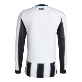 Camisa Newcastle I 25/26 manga longa - Torcedor Adidas Masculina - Branca e preta com detalhes em azul