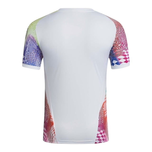 Camisa Seattle Sounders Pré-jogo 25/26 - Torcedor Adidas Masculina - Branca com detalhes coloridos
