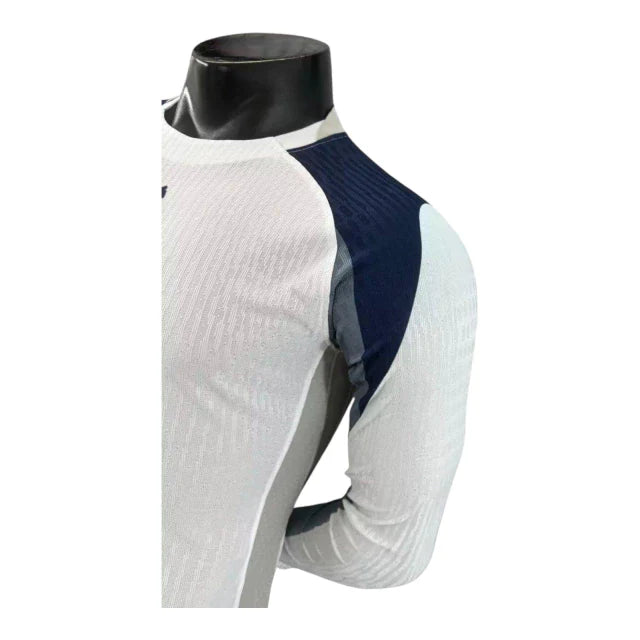 Camisa Tottenham I 25/26 manga longa - Jogador Nike Masculina - Branca com detalhes em azul