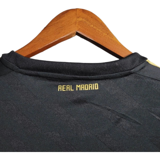 Camisa Retrô Real Madrid II 11/12 manga longa - Masculina Adidas - Preta com detalhes em dourado