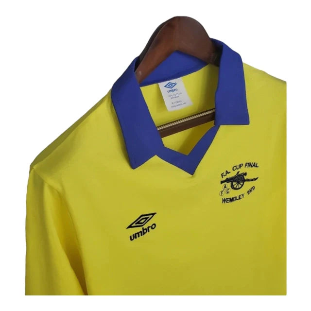 Camisa Retrô Arsenal II 1971/1979 manga longa - Masculina Adidas - Amarela com detalhes em azul