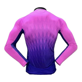 Camisa Seleção da Alemanha II 24/25 manga longa - Jogador Adidas Masculina - Rosa com detalhes em roxo