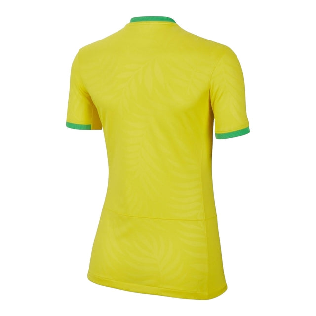 Camisa Seleção Brasileira I 23/24 - Torcedor Nike Feminina - Amarela com detalhes em verde
