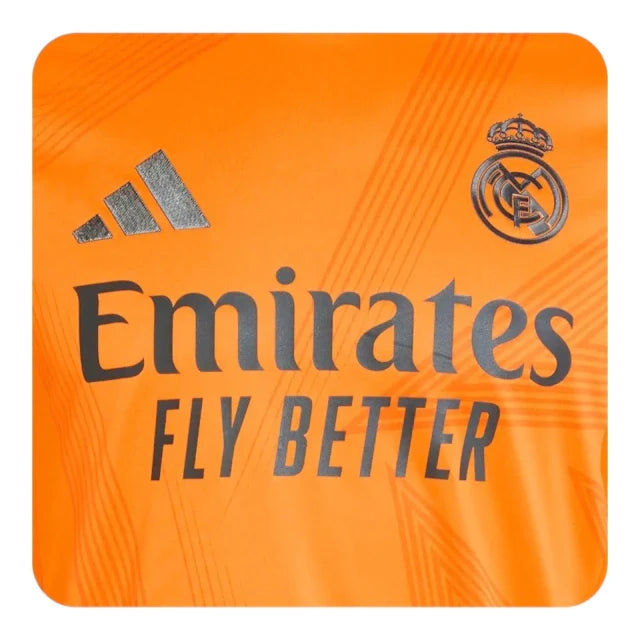 Camisa Real Madrid II 24/25 manga longa - Torcedor Adidas Masculina - Laranja