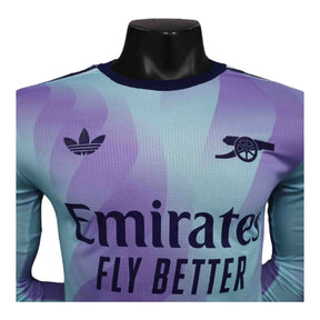 Camisa Arsenal III 24/25 manga longa - Jogador Adidas Masculina - Verde com detalhes em roxo