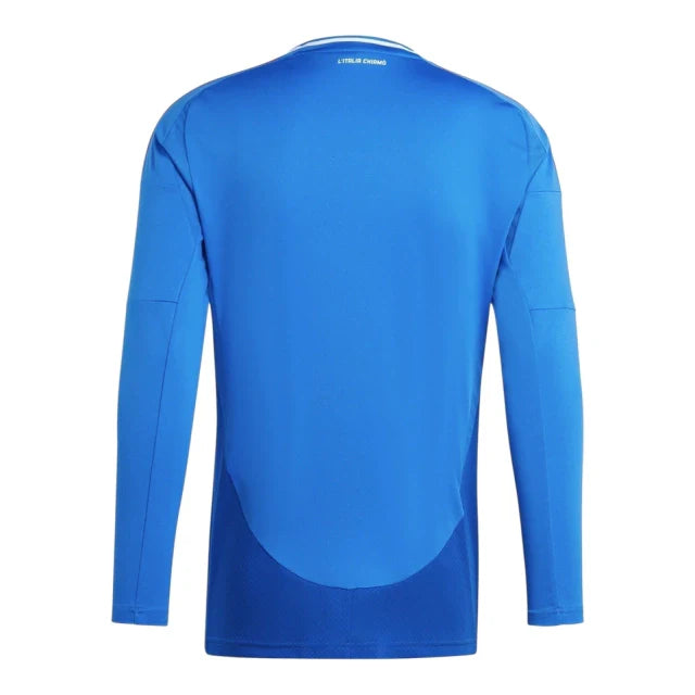 Camisa Seleção Itália I 24/25 manga longa - Torcedor Adidas Masculina - Azul