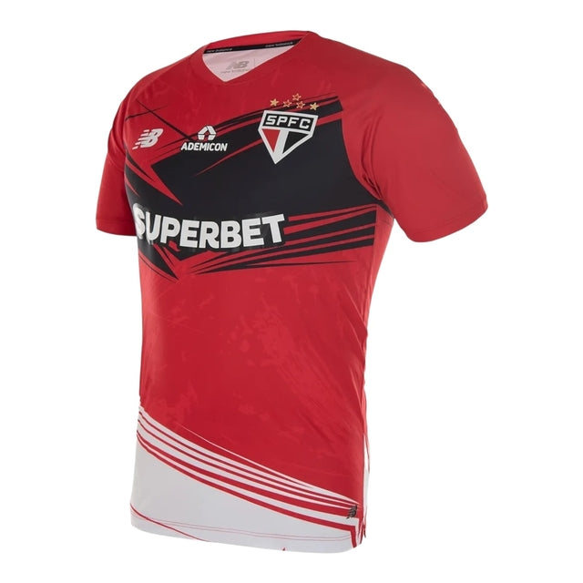 Camisa São Paulo Goleiro 25/26 - Torcedor New Balance Masculina - Vermelha com detalhes em preto e branco