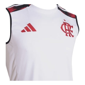 Camisa Regata Flamengo II 25/26 - Torcedor Adidas Masculina - Branca com detalhes em preto e vermelho