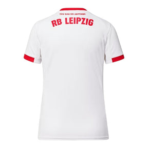 Camisa Red Bull Leipzig I 25/26 - Torcedor Puma Feminina - Branca com detalhes em vermelho