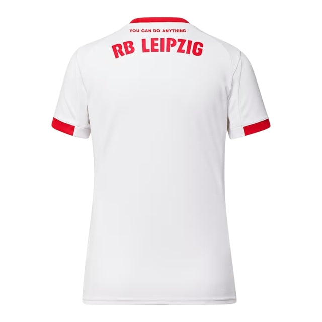 Camisa Red Bull Leipzig I 25/26 - Torcedor Puma Feminina - Branca com detalhes em vermelho