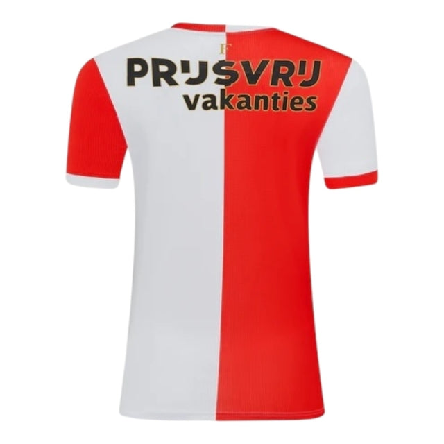 Camisa Feyenoord I 25/26 - Torcedor Castore Feminina - Branca e vermelha