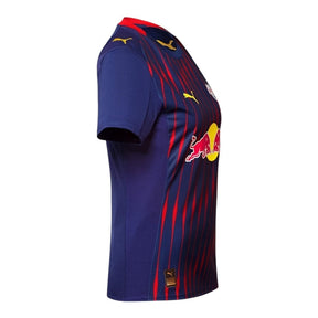 Camisa Red Bull Leipzig II 25/26 - Torcedor Puma Feminina - Azul com detalhes em vermelho