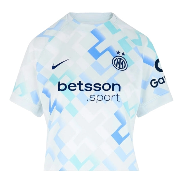 Camisa Inter de Milão II 25/26 - Torcedor Nike Feminina - Branca com detalhes em azul e verde