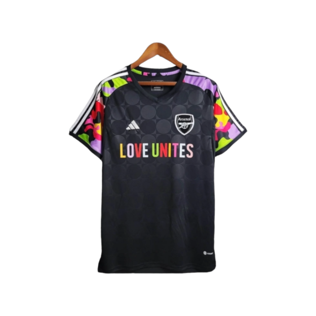 Camisa Arsenal Treino Edição Especial 24/25 - Torcedor Adidas Masculina - Preta com detalhes multicoloridas