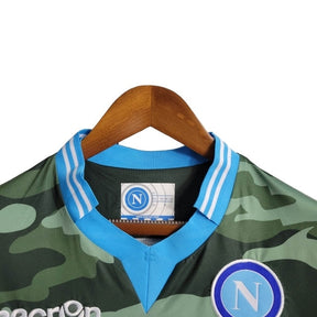 Camisa Retrô Napoli I 2013/2014 - Macron Masculina - Verde com detalhes em azul
