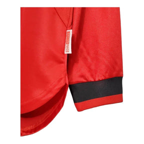 Camisa Retrô Manchester United I 1999/2000 manga longa - Masculina Umbro - Vermelha com detalhes em branco