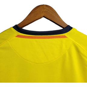 Camisa Retrô Barcelona II 08/09 manga longa - Masculina Nike - Amarela com detalhes em azul e vermelho