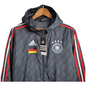 Jaqueta Corta-Vento Seleção da Alemanha 23/24 - Masculina Adidas - Preta com detalhes em vermelho e branco