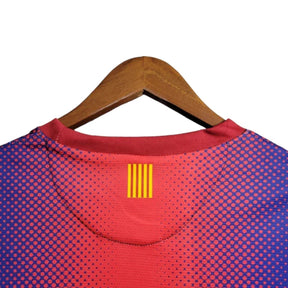 Camisa Retrô Barcelona I 12/13 manga longa - Masculina Nike - Azul com detalhes em vermelho